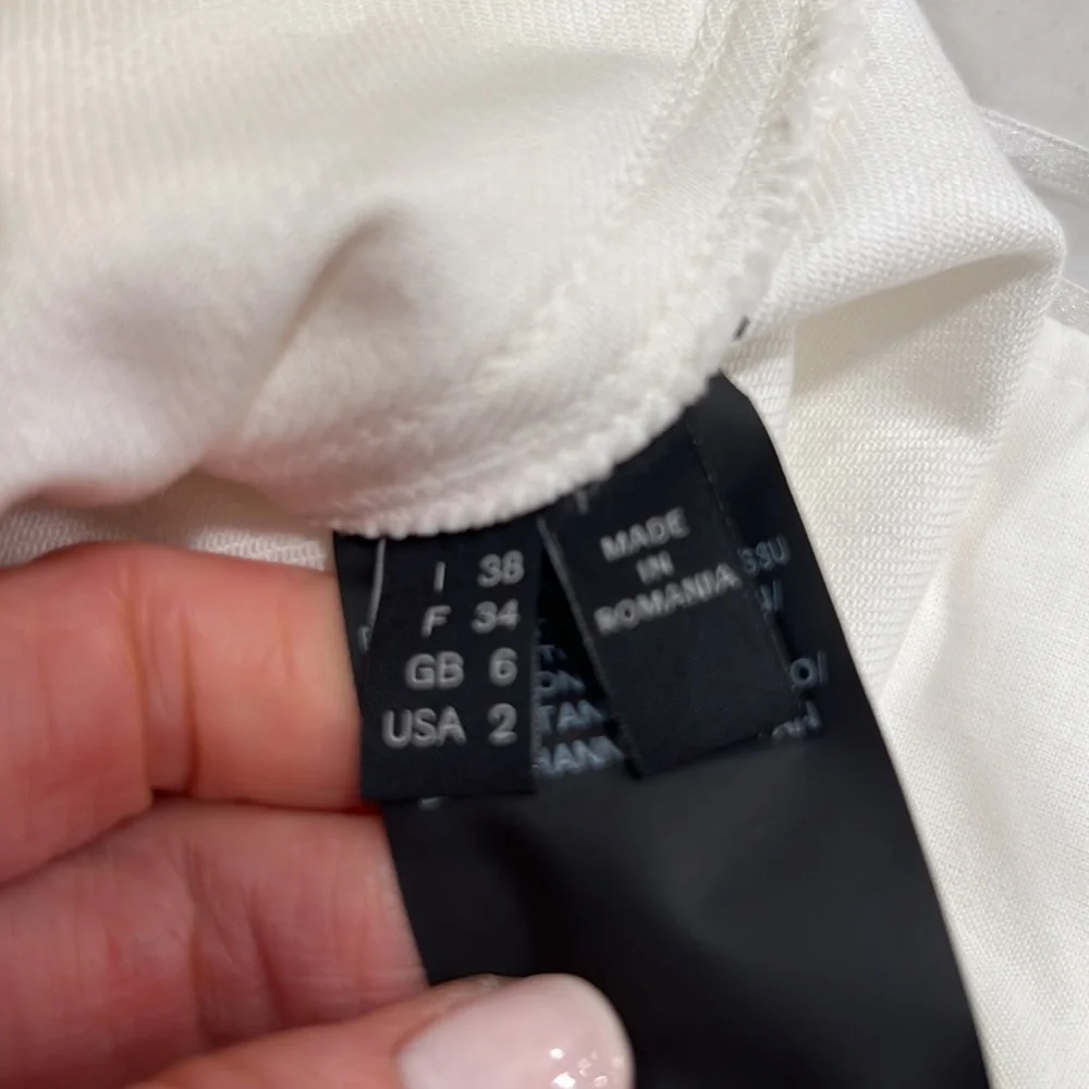 Derek Lam white denim wide leg high waisted Jeans NWT size 2